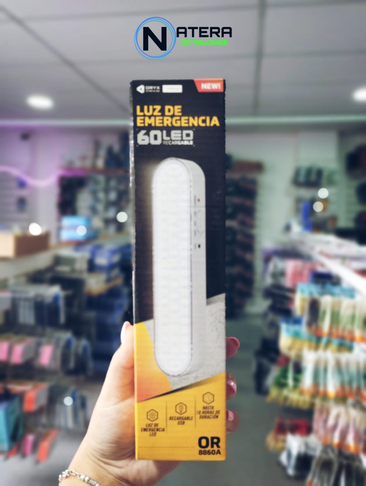 LUZ DE EMERGENCIA ORYX 60 LED NatCell