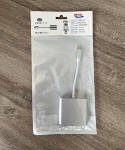 CONVERSOR TIPO C MACHO A HDMI/TIPO C/ USB HEMBRA (BOLSITA)