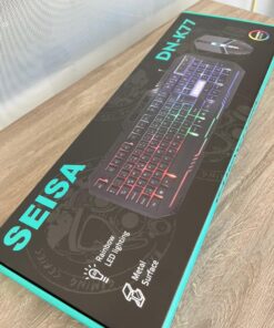 KIT COMBO TECLADO + MOUSE GAMER C/CABLE RGB SEISA DN-K77 METAL SURFACE