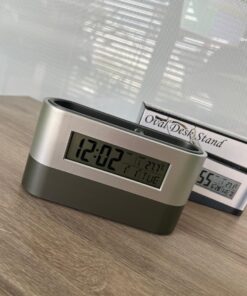 RELOJ DESPERTADOR DIGITAL DE ESCRITORIO C/PORTA LAPICES RD-483
