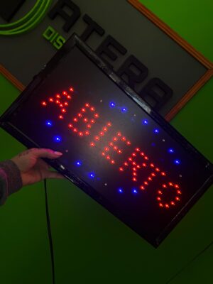 CARTEL LED "ABIERTO" ORYX XW-07