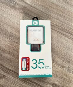 CARGADOR 220V 35W KARSEN (USB-C + CABLE C A C) (CAR-3501)
