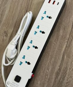 ZAPATILLA 1,5MTS (4 BOCAS + 2USB A + 1USB-C) C/TECLA DE CORTE AMT-636