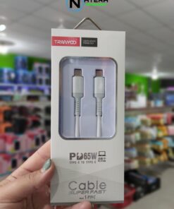 CABLE USB TIPO C A TIPO C 65W TRANYOO T-P2