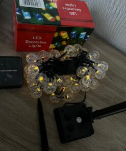 GUIRNALDA DE LUCES SOLARES BURBUJAS 5M (CALIDAS)(HCP160)