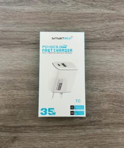 CARGADOR 220V 35W QC3,0 USB-C + USB-A (+CABLE USB A TIPO C) MT-TQ07